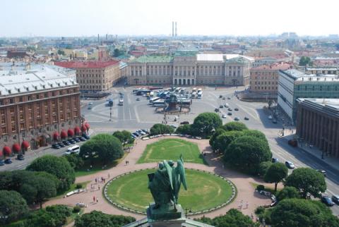 Панорама Петербурга. Вид с колоннады Исаакиевского собора